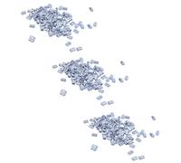 Daweglop 300 pièces 1 mm en acier Corde de fil Attelles en aluminium Manches Ton argenté