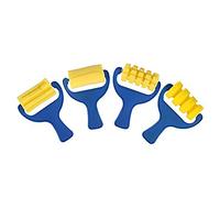 Daweglop Ensemble de 4 Pcs éPonge Peinture Rouleau Brosse Bricolage Enfants Pinceaux de Peinture Enfant Art Artisanat Peinture Outil