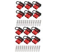 Daweglop Lot de 12 ensembles de connecteurs rapides de batterie calibre 6-10 50 A 12-36 V Kit de prise de harnais de câbles de déconnexion rapide de batterie Prise rapide de batterie A