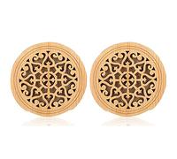 Daweglop Lot de 2 caches de trou de son pour guitare Buffer de rétroaction en épicéa pour guitares folk acoustiques EQ, style 1