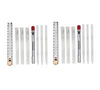 Daweglop Lot de 2 supports pour stéatite, marque, transparent et amovible, support plat et rond, stéatite à souder