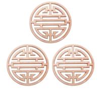 Daweglop Lot de 3 appliques de sculpture vintage style européen pour porte d'armoire, meubles, artisanat, décoration de maison (15 cm)