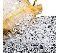 Daweglop Lot de 6 000 diamants acryliques, cristaux transparents de dispersion de table pour remplir des vases, décoration de table, fête, anniversaire, mariage de Noël, B