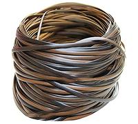 Daweglop Matériau en tissu de rotin synthétique plat dégradé de café rotin en plastique pour tisser et réparer la table et le panier de rangement