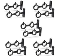 Daweglop Support de barre double de 8 pièces, support de barre double pour barres de chambre à coucher