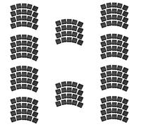 Daweglop Table carrée Pied Tube Tube Pieds Insert Couvercle 25mmx25mm 200pcs Noir