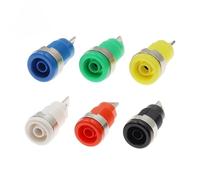 Dawesncy Borne Banane isolée 32 A 4 mm, 6 Couleurs, Prise Femelle for Montage sur Panneau, connecteur de Fil (Rouge, 5 pièces)(Yellow,5PCS)
