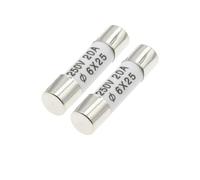 Dawesncy Lot de 10 fusibles RO55 BS1362 5 x 25 mm 0,5 A 1 A 2 A 3 A 5 A 6 A 8 A 10 A 15 A 16 A 20 A 25 A 250 V, fusible céramique 6 x 25 mm (6 x 25 mm 6 A)(6X25MM,6A)