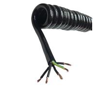 Dawesncy Rallonge spiralée à 5 brins 13 AWG, câble télescopique spiralé, Fil à Ressort carré de 2,5 mm, Extensible de 1 à 15 mètres (Extensible jusqu'à 10 mètres)(Stretch 15 Meter)