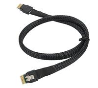 DAWH Câble SAS Mince, Câble de Données HDD plaqué Or Haute flexibilité 12GBPS Noyau étamé Sûr et Stable pour Le Remplacement (1m/39.4in)