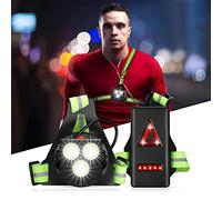 DAWINSIE Lampe de Course Rechargeable USB, Éclairage pour Course, Étanche, pour Jogging Course Pêche Randonnée (Vert)