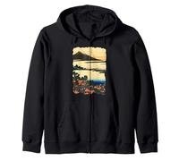 Dawn at Isawa Hokusai Art Japonais rétro Vintage Sweat à Capuche