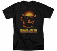 Dawn of The Dead Dawn Collage T T-Shirts à Manches Courtes Mens Licensed Zombie Movie Tee Black(Large)