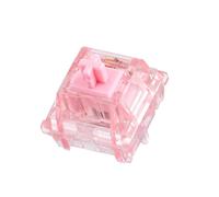 Dawn Pink 38gf 30pcs Linear Mechanical Keyboard Switch 5 Pin with POM Tip Transparent PC Case for DIY Gaming Keyboard