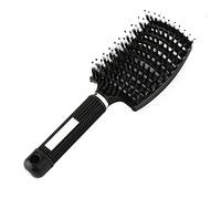 DawnDream Brosse A Cheveux Femmes Coiffures Massage Massage Peigne Brosse à Poils et Nylon Mouette Brosses de Cheveux de démarrage bou or Salon Toiles de Coiffure Brosse Cheveux (Color : Black)