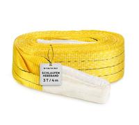 Dawnerz Schlaufen-Hebeband 3000 kg Direkt WLL, 4m - Schwerlast Hebegurt aus Polyester - Zweilagige Hebeschlinge mit Verstärkten Endschlaufen