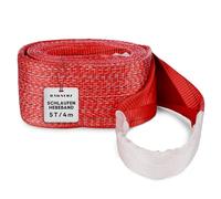 Dawnerz Schlaufen-Hebeband 5000 kg Direkt WLL, 4m - Schwerlast Hebegurt aus Polyester - Zweilagige Hebeschlinge mit Verstärkten Endschlaufen