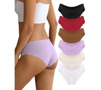 Dawnrole Knickers sans Couture pour Femmes sous-vêtements Extensibles Femmes Dames Basic Bikini pour Usage Quotidien 6 Pack