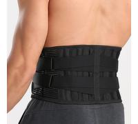 DAWOOWF Bandeau lombaire soutien dos, buste orthopédique lombaire pour hommes et femmes, bande élastique lombaire réglable pour la douleur sciatique, hernie discale (XL)