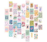 DAWRIS 50 Pièces Poster Aesthetic Collage Mural Kit Decoration Chambre Indépendante Peach Teal Aesthetic Room Decor Affiche Decoration Murale Déco Chambre Deco Chambre Ado Fille Femme Homme