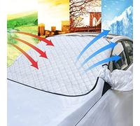DAWRIS Couverture Pare-Brise Voiture, Protege Pare Brise Givre, Protection Pare Brise Hiver Voiture 5 magnétique Universelle Bache Pare Brise Protection Magnétique Couverture Repliable