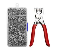 DAWRIS Ensemble d'agrafes métalliques, Snap Fasteners, pression, Acier inoxydable Métal, Cap, Argent, 150 PCS, Boîte de Stockage, Pince Pression Couture, Couture et réparation de vêtements, Crafting