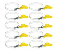DAWRIS Lot de 10 colliers de serrage en acier inoxydable - 25-40 mm - Écrou papillon avec bande de 9 mm