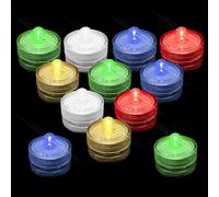 DAWRIS Lot de 12 bougies chauffe-plat LED, sans flamme, réalistes et lumineuses, clignotantes, bougies chauffe-plat, bougies chauffe-plat, bougies chauffe-plat électriques à piles, bougie artificielle