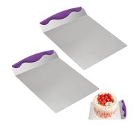 DAWRIS Pelle à gâteau, 2 pièces en Acier Inoxydable, Pelle à gâteau avec poignée, Accessoires pour gâteaux, Pizza, idéal comme Base de gâteau et Pelle à Pizza