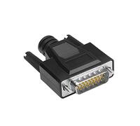 DAWSAXZKL 1 pc Db26 Connecteur de Soudure H-D-B26 3 Lignes de 26 Broches de Bougie DB26 Connecteurs de Type de Fil de soudage féminin Masculin Sombre(Male-PS)