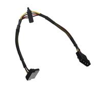 DAWSAXZKL 18 Pouces Molex 4 Broches mâle à Angle Droit 3 x SATA Câble séparateur de 90 goupilles de Puissance à 15 Broches avec Une Manche Noire Compatible with ATX 12 / 5V & HDD/SSD(Molex to 2XSATA)