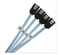 DAWSAXZKL 2 Genres SATA III Câble 12GBPS 7pin Femme Droite à Angle Droit Câble de données Femelle avec Verrouillage 0,5 m 1 m Bleu(4sata-1M)