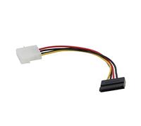 DAWSAXZKL 8 Pouces Molex 4 Broche mâle à Angle Droit 2X SATA Câble d'adaptateur de convertisseur Y-Splitter Y-Splitter de Puissance à 15 Broches, ATX 12V / 5V & HDD/SSD Utiliser(15cm,to SATA)