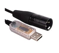 DAWSAXZKL Adaptateur série USB vers XLR 3 Broches FTDI RS485 Convertisseur Câble de Haut-Parleur for système de Gestion Audio Compatible avec DP448 Marani DPA240P(2.9m,Transparent USB)