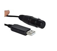 DAWSAXZKL Câble convertisseur coloré FT-DI RS485 512 vers U 3 Broches 3P 512 XLR Femelle Compatible avec Le câble de contrôleur de scène QLC(5M,Color F)