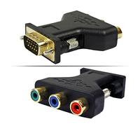 DAWSAXZKL Carte Graphique de l'ordinateur GPU HD 15VGA à 3 RCA Composant YPBPR Rvb AV Connecteur d'adaptateur, Besoin de Support système PC TV- Fonctionner