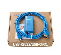 DAWSAXZKL CS1W-CIF31 Commutateur USB Câble série Port d'interface plaqué Or RS232 Industrie avec Assurance USB-CIF31(Blue Isolation Type)
