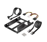 DAWSAXZKL en-laboratoires SATA Câble de données et câble d'adaptateur Secteur avec Support de Montage de la Baie Double de 2,5 "à 3,5" de 2,5 "à 3,5" à 3,5" Disque Dur(with Metal Bracket)