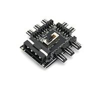DAWSAXZKL Fan Hub 1 à 8 3pin PWM SATA Molex Splitter Pc Contrôleur de Vitesse de Refroidissement par câble minier 12V 4Pin / SATA Adaptateur