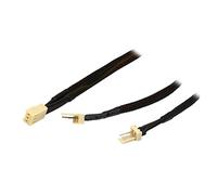 DAWSAXZKL Veste Noir Dark Net manchée 12 Pouces 1 à 2 molex Tx3 3 Broche Coffre de Refroidissement Ventilateur de Ventilateur Cordon de câble d'adaptateur Secteur, ATX PSU 12V / 5V