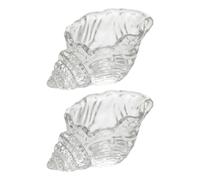 DAWTHTW Support en verre côtier pour bougie chauffe-plat, décoration de table et petit plateau fourre-tout décoratif en verre inspiré de la plage