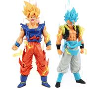 Dawumin 2 figurines Go-ku Go-ku Anime Statue 18 cm Super Saiyan Figurines d'action pour enfants, cadeau d'anniversaire, décoration de bureau