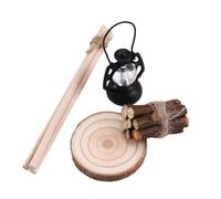 Dawutocap 1/12 gnomes miniatures Accessoires de feu de camp pour maisons de poupée Paysage d'hiver et décoration de Noël avec cuisinière à huile
