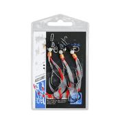 Dawutocap 3 Pièces Leurre De Gabarits en Métal Brillant Appâts Professionnels Jupe Crochet Seiche Tête Gabarit Pêche Jupe Calmar Souple Tête Gabarit Seiche Mer Leurre en