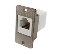 Dawutocap Filetés RJ11 6P6C Bride de montage coupleur pour lignes téléphoniques, télécopieurs et modems DSL, prises de téléphone fixes filetées