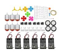 Dawutocap Kits de moteur avec accessoires pour projets scientifiques y compris support de batterie, hélice et engrenages, moteur de bateau avec hélice