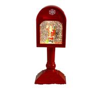 Dawutocap Lampe de table musicale LED pour boîte aux lettres de Noël avec mélodies de festival et alimentation USB pour décorations de vacances Fonctionne avec piles