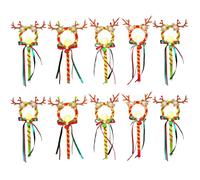 Dawutocap Lot de 10/15 lampes en forme de bois de rennes lumineuses - Baguette magique de Noël - Pour fêtes de vacances et fêtes