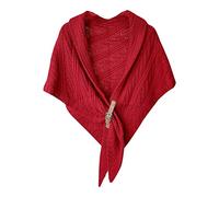 Dawwoti Triangle Tricoté Femme Ponchos et Enveloppements De Dames Écharpe Chaud Cape De Châle Irrégulier