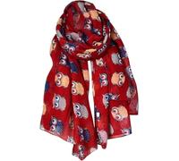 Dawwoti Womens Voile Echarpe Hibou Imprimer Echarpe Musulmane Longues Foulards Long Beach Beach